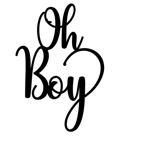 Topper "Oh Boy" oder "Oh Girl" oder "Oh Baby"